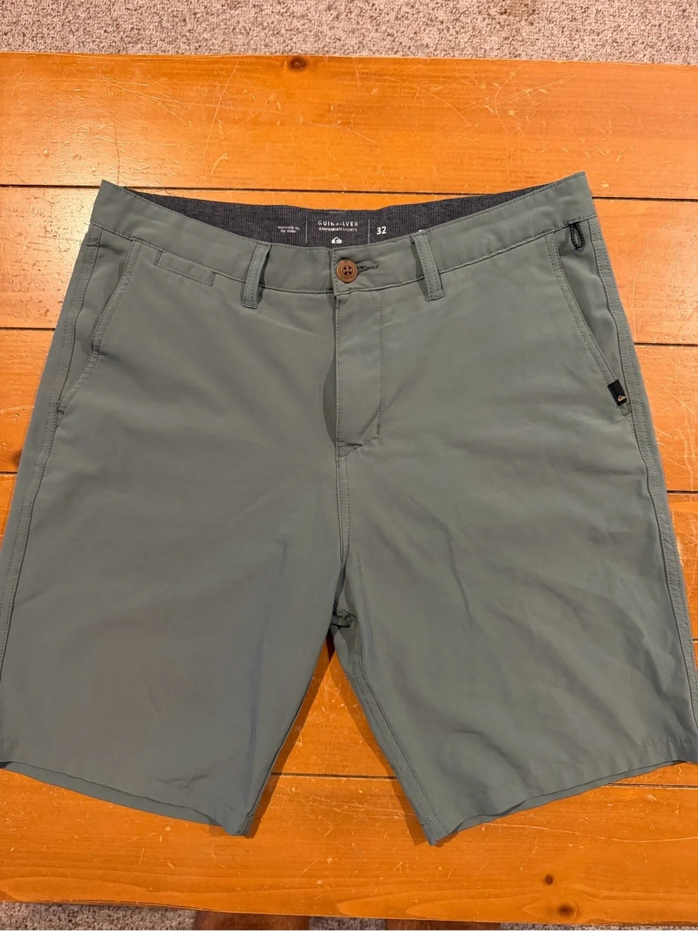 Quiksilver Men's Flat Front Shorts in Olive